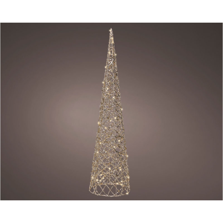 DECORO ALBERO MICROLED D20H80CM DORATO LUCE CALDA