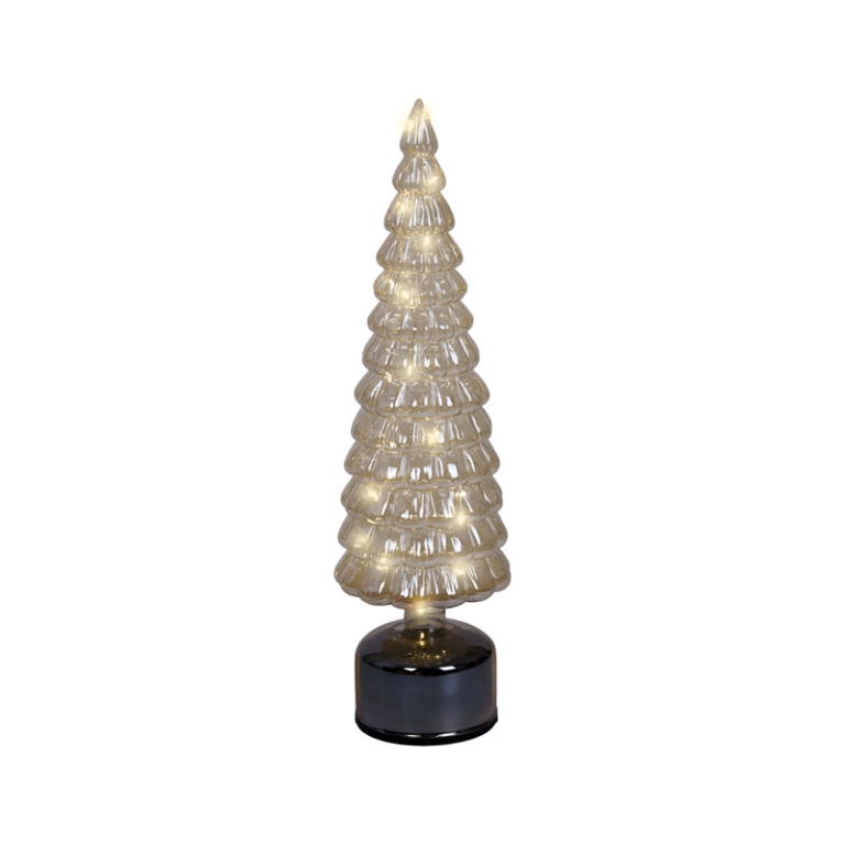 ALBERO VETRO AMBRA MICRO LED LUCE CALDA H39CM 2
