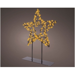 DECORO STELLA LED H37CM  BASE METALLO LUCE CALDA