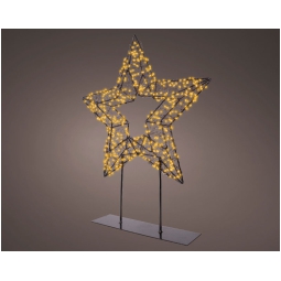 DECORO STELLA LED H47CM  BASE METALLO LUCE CALDA