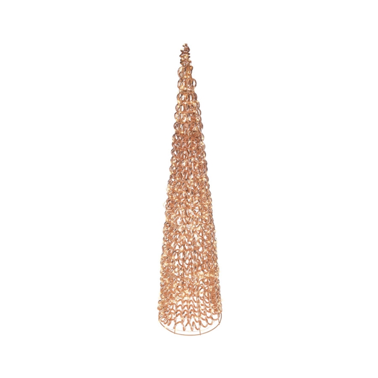 ALBERO CONO LED D25X100CM ORO ROSA LUNGHEZZA BIANCA 500L