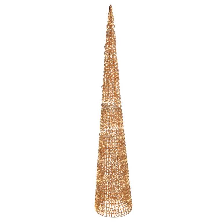 ALBERO CONO LED D34X180CM ORO ROSA LUNGHEZZA BIANCA 1800L
