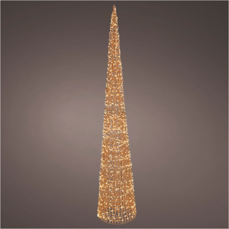 ALBERO CONO LED D34X180CM ORO ROSA LUNGHEZZA BIANCA 1800L 2