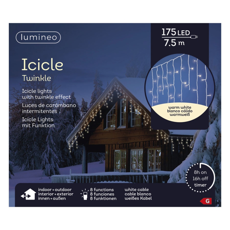LUMINARIA 175 LED 7,5MT  BIANCO CALDO TENDA 5