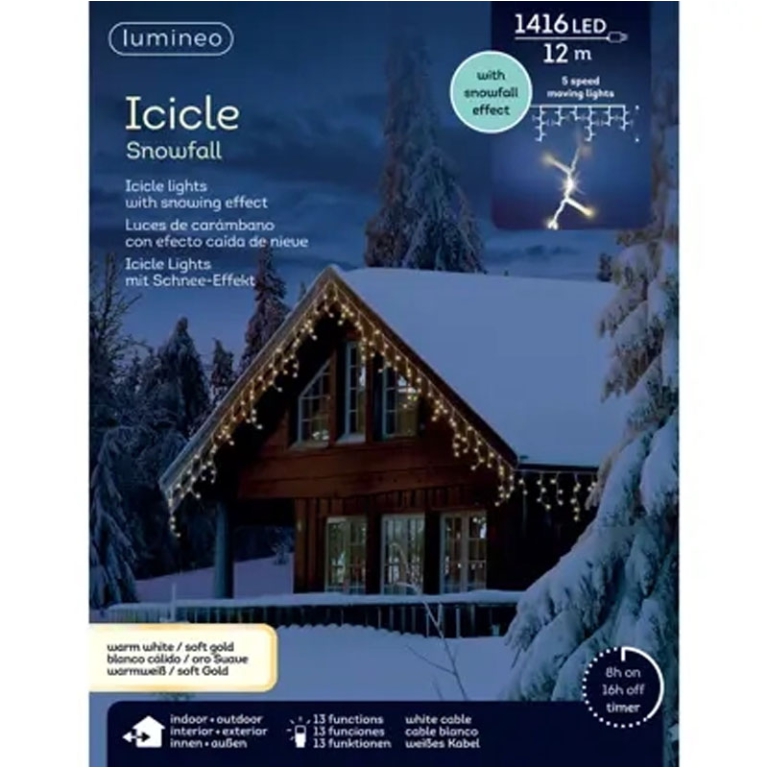LUMINARIA 1416 LED 12MT H75CM TENDA BIANCO CALDO 2