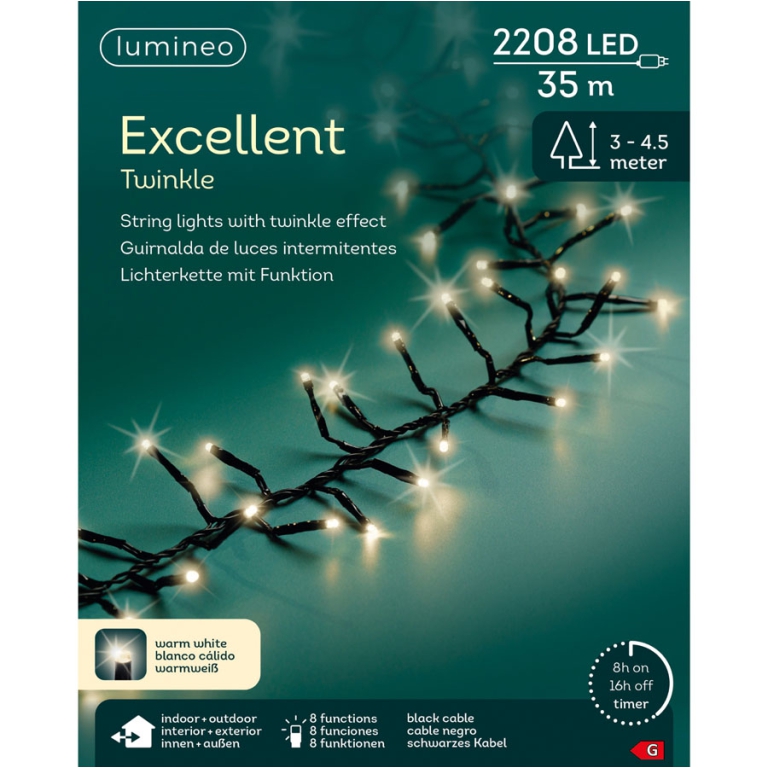 LUMINARIA 2280LED 35MT BIANCO FREDDO F.NERO ESTER. 2
