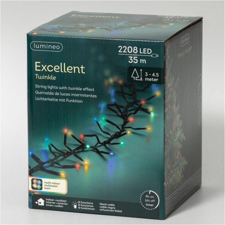LUMINARIA 2280LED 35MT MULTICOLOR F.NERO ESTERNO 2