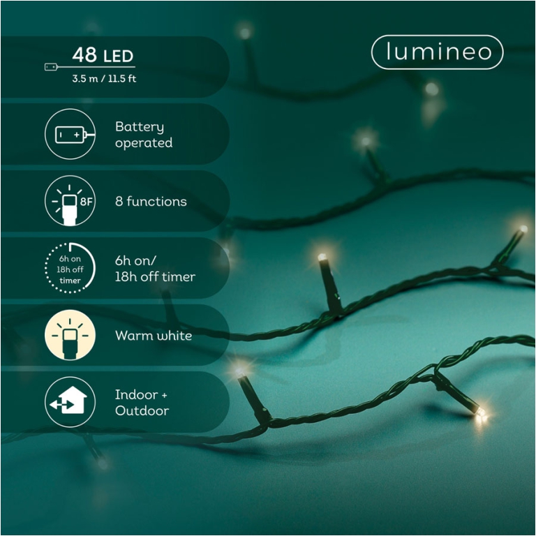 LUMINARIA 48 LED 3,5MT BIANCO CALDO F.VERDE ESTERN 2
