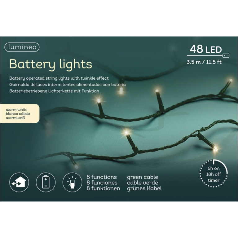LUMINARIA 48 LED 3,5MT BIANCO CALDO F.VERDE ESTERN 5