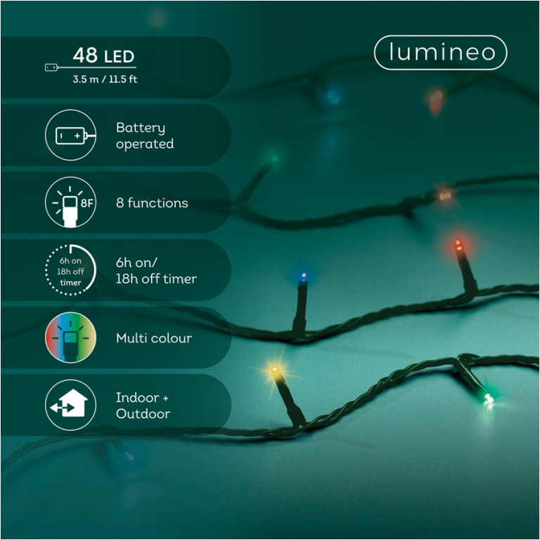 LUMINARIA 48 LED 3,5MT MULTICOLORE F.VERDE ESTERNO 2