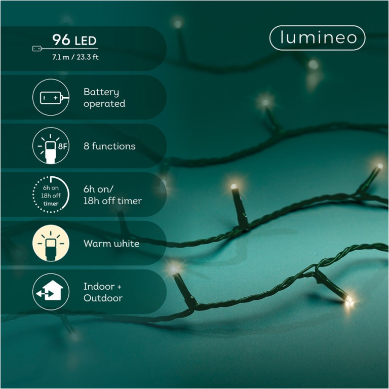LUMINARIA 96 LED 7MT BIANCO CALDO F.VERDE ESTERNO 2