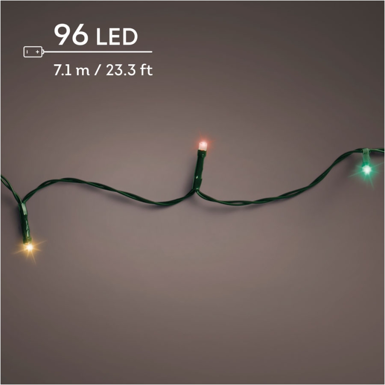 LUMINARIA 96 LED 7MT MULTICOLORE F.VERDE ESTERNO