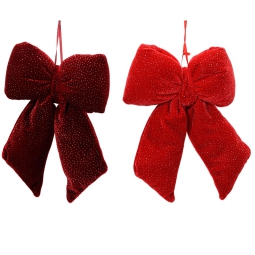FIOCCO TESSUTO H14CM CON BRILLANTINI COLORI ASSORTITI