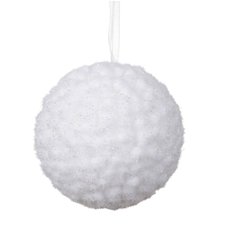 SFERA D80MM BIANCO GLITTER INFRANGIBILE