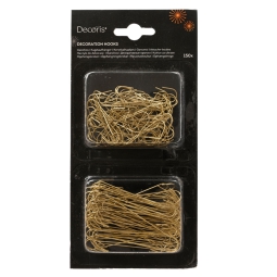 GANCI 150PZ ORO METALLO  2 MISURE X ALBERO