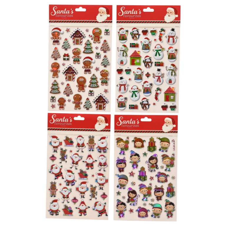 STICKER NATALE L15X5X25CM SOGGETTI ASSORTITI