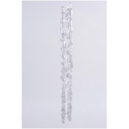 GHIACCIOLO 2 PEZZI 30CM GLIT TER TRASPARENTE