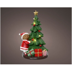 DECORO ALBERO H27,50CM   BABBO ORSETTO