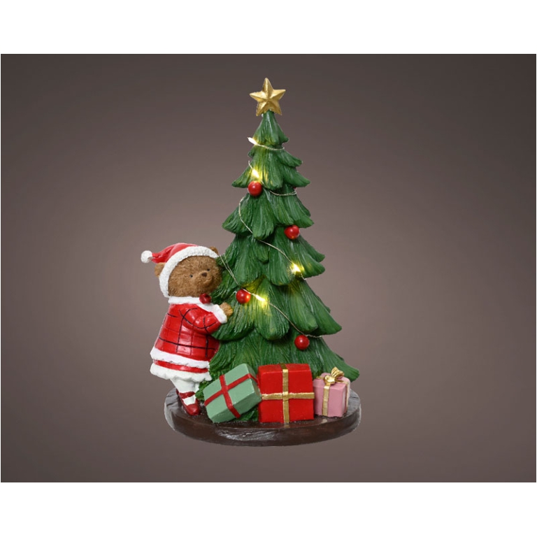 DECORO ALBERO H27,50CM   BABBO ORSETTO