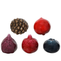 DECORO FRUTTI TERRACOTTA H7CM SOGGETTI ASSORTITI