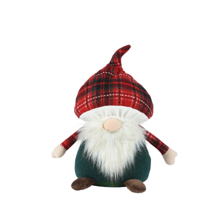 DECORO PELUCHE GNOMO H34CM CAPPELLO FUNGO