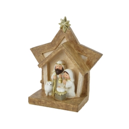 DECORO NATIVITÀ H15,40CM CAPANNA