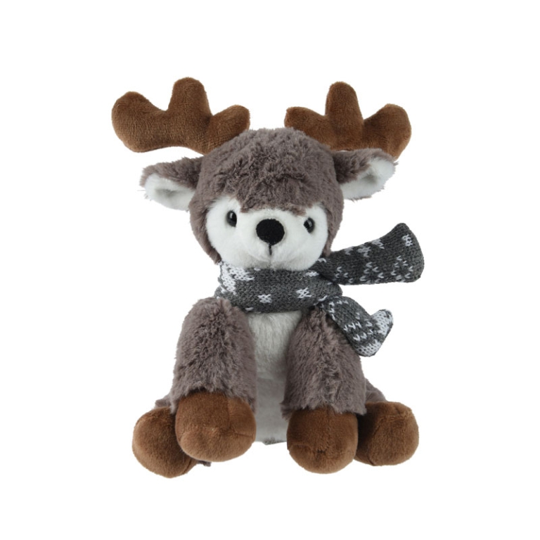 PELUCHE RENNA H17CM CON  SCIARPA