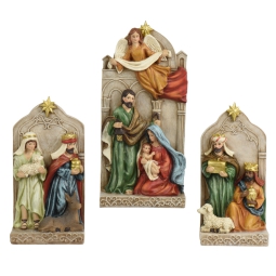 NATIVITA' SET 3PZ L30,5X6XH25CM POLYRESINA