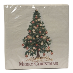 TOVAGLIOLI NATALE 20PZ 33X33 MERRY CHRISTMAS