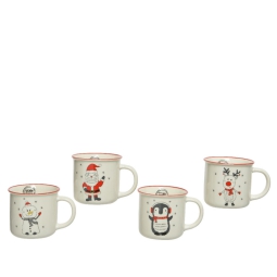 TAZZA PORCELLANA H10,50CM XMAS SOGGETTI ASSORTITI