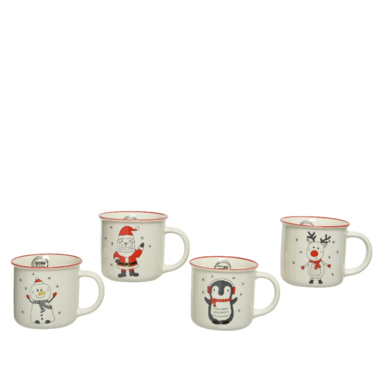 TAZZA PORCELLANA H10,50CM XMAS SOGGETTI ASSORTITI