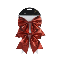 FIOCCO ROSSO 17CM TESSUTO 2PZ