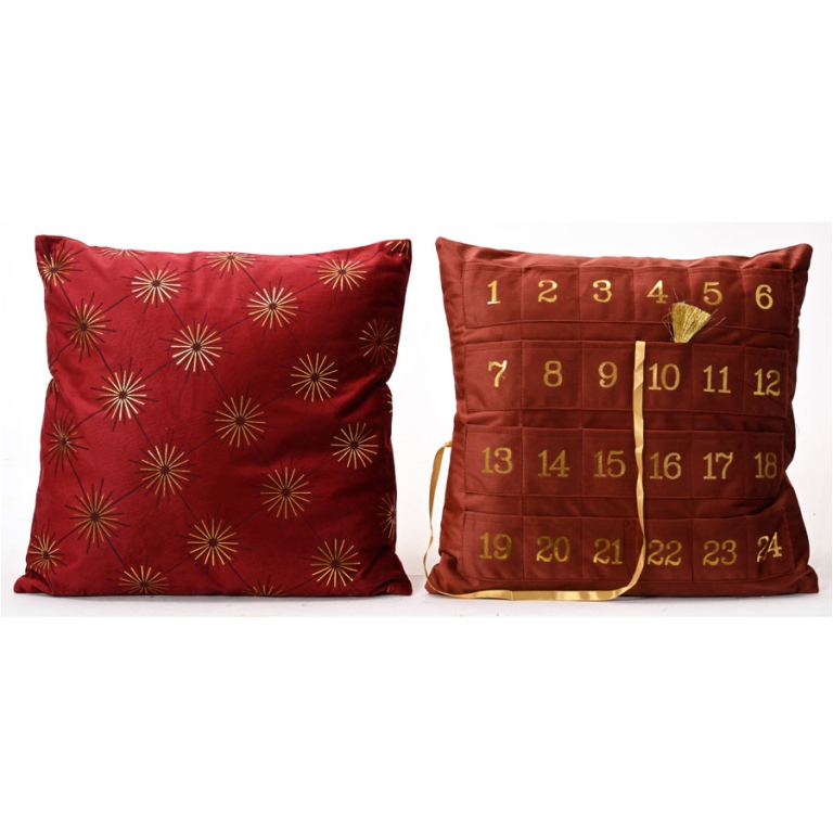 CUSCINO ROSSO 40X40CM    SOGGETTI ASSORTITI