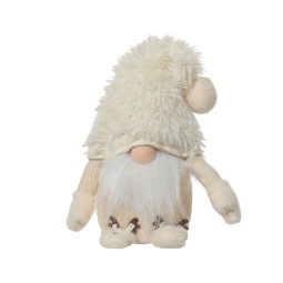 DECORO GNOMO H45CM BIANCO