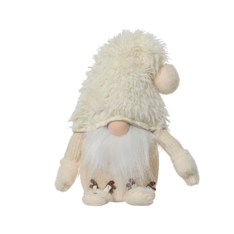 DECORO GNOMO H45CM BIANCO