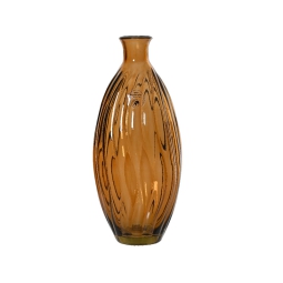 VASO VETRO RICICLATO     D14H31CM MARRONE