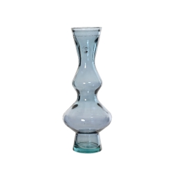 VASO VETRO RICICLATO     D16H40CM GRIGIO
