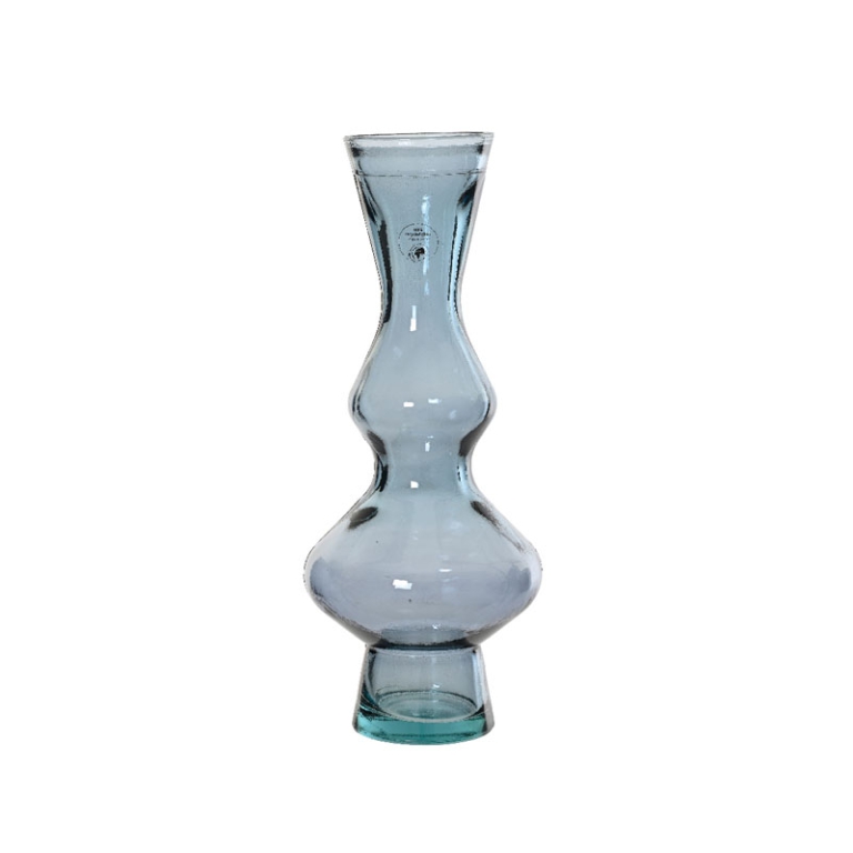 VASO VETRO RICICLATO     D16H40CM GRIGIO
