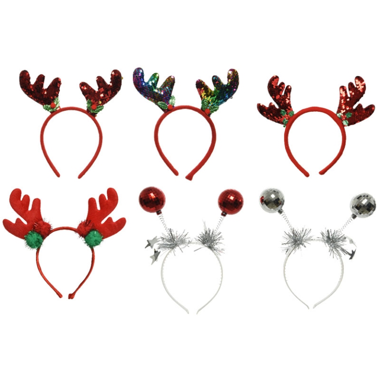 CERCHIETTO XMAS RENNA    SOGGETTI ASSORTITI TAGLIA UNICA