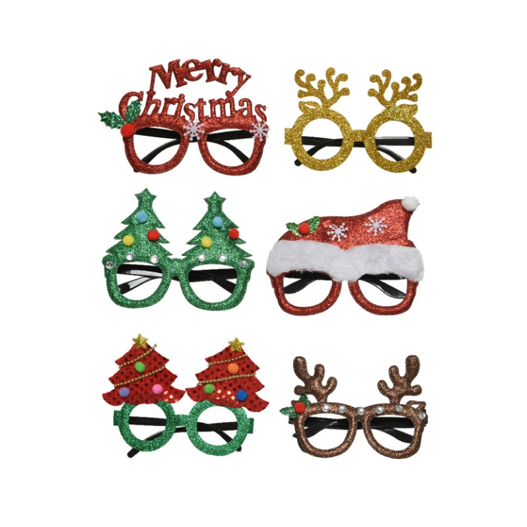 OCCHIALI FUNNY XMAS SOGGETTI ASSORTITI TAGLIA UNICA