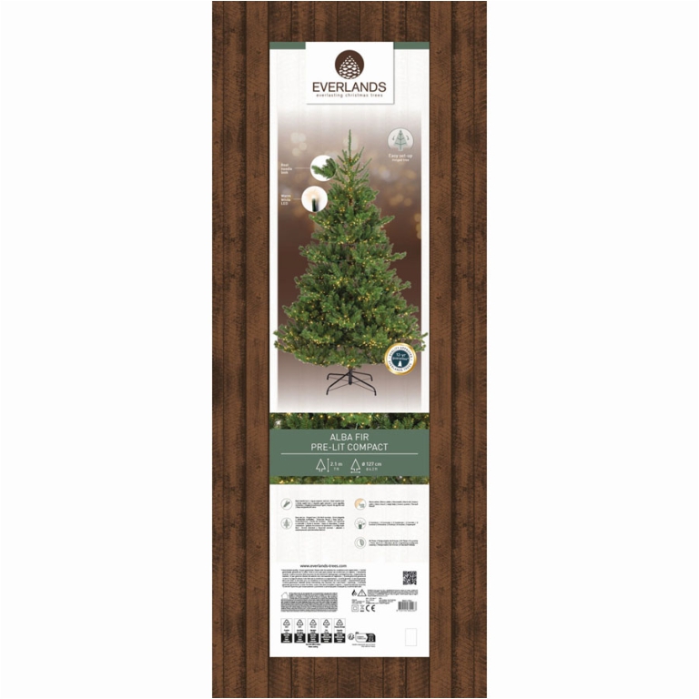 ALBERO LED H210CM D127CM 2400 LUCI CALDE ALBA FIR 2