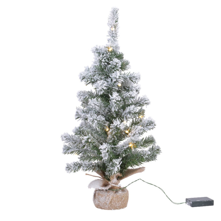 MINI ALBERO LED H60CM D36CM INNEVATO 20 LUCI CALDE