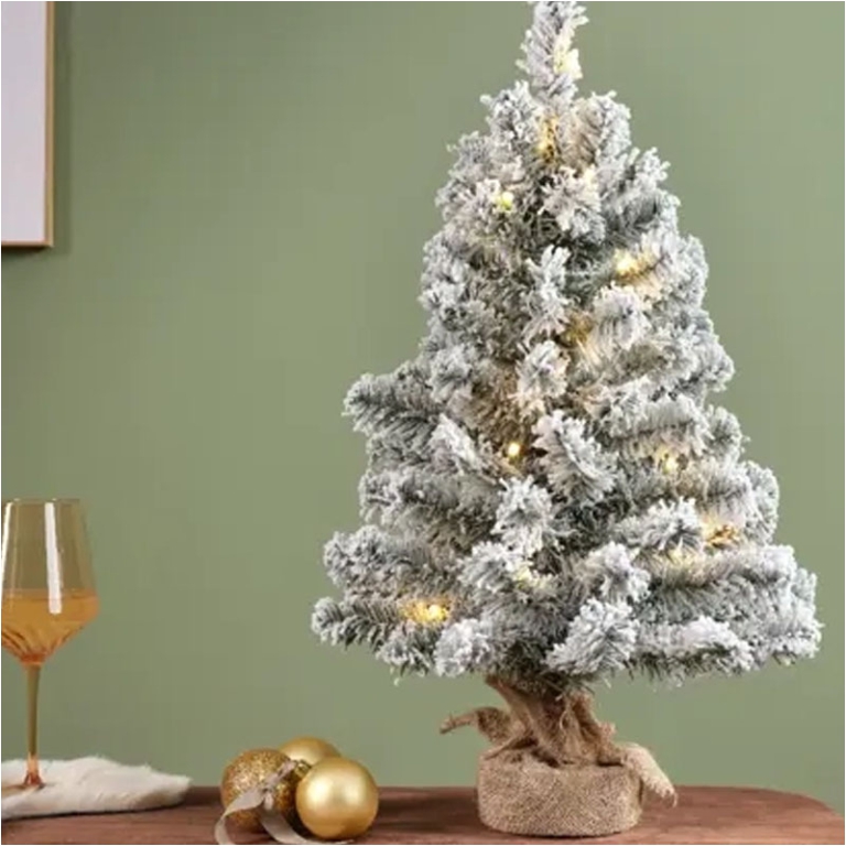 MINI ALBERO LED H60CM D36CM INNEVATO 20 LUCI CALDE 2