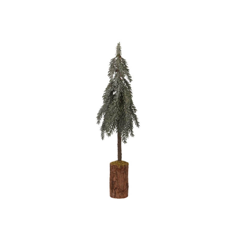 ALBERO MINI PINO H60CM D8CM BASE LEGNO