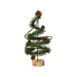 DECORO ALBERO D13H32CM   BASE LEGNO