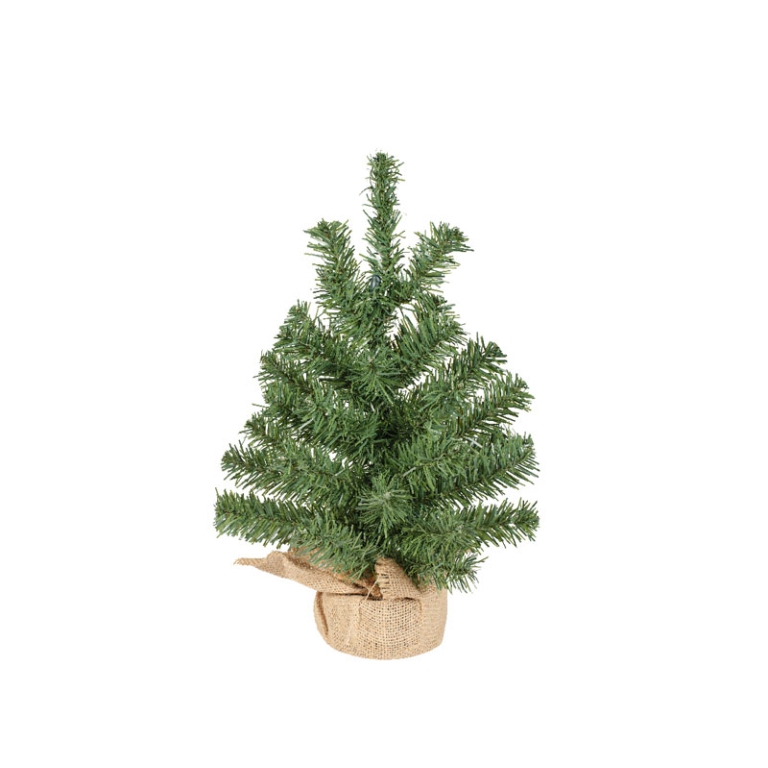 ALBERO MINI H35CM D25CM VERDE BASE JUTA