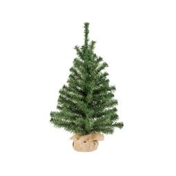 ALBERO MINI H60D35CM VERDE VASO JUTA