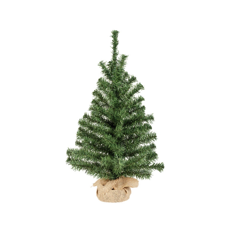 ALBERO MINI H60D35CM VERDE VASO JUTA