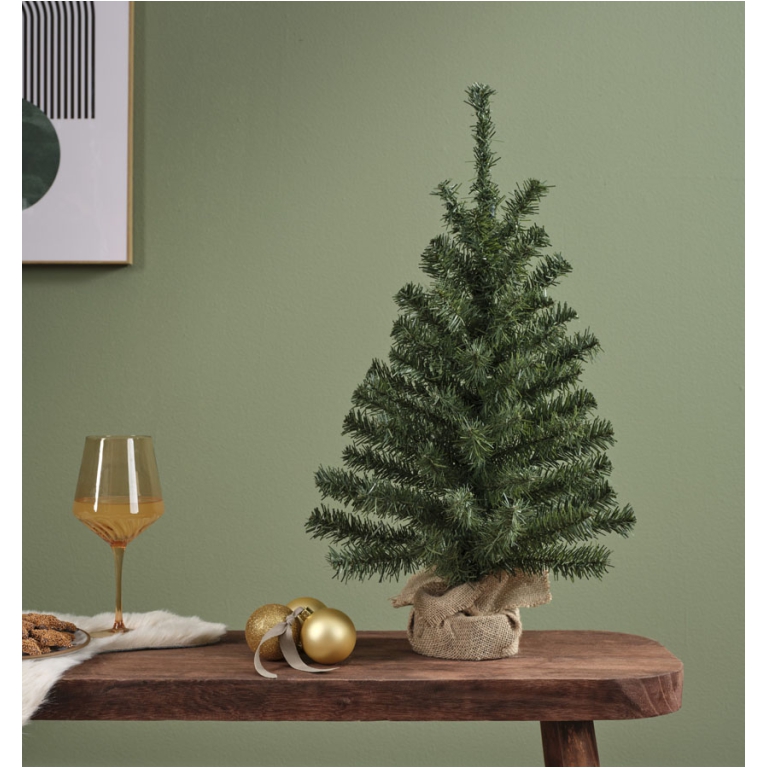 ALBERO MINI H90D46CM VERDE VASO JUTA 3