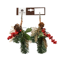 PICK BACCHE ROSSE H22CM  SET 2 PEZZI CON CLIP